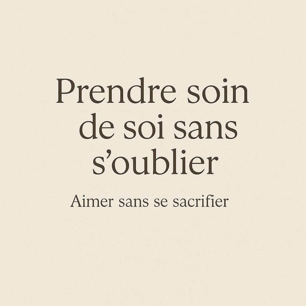 Prendre soin de soi sans s’oublier par FYNLORA