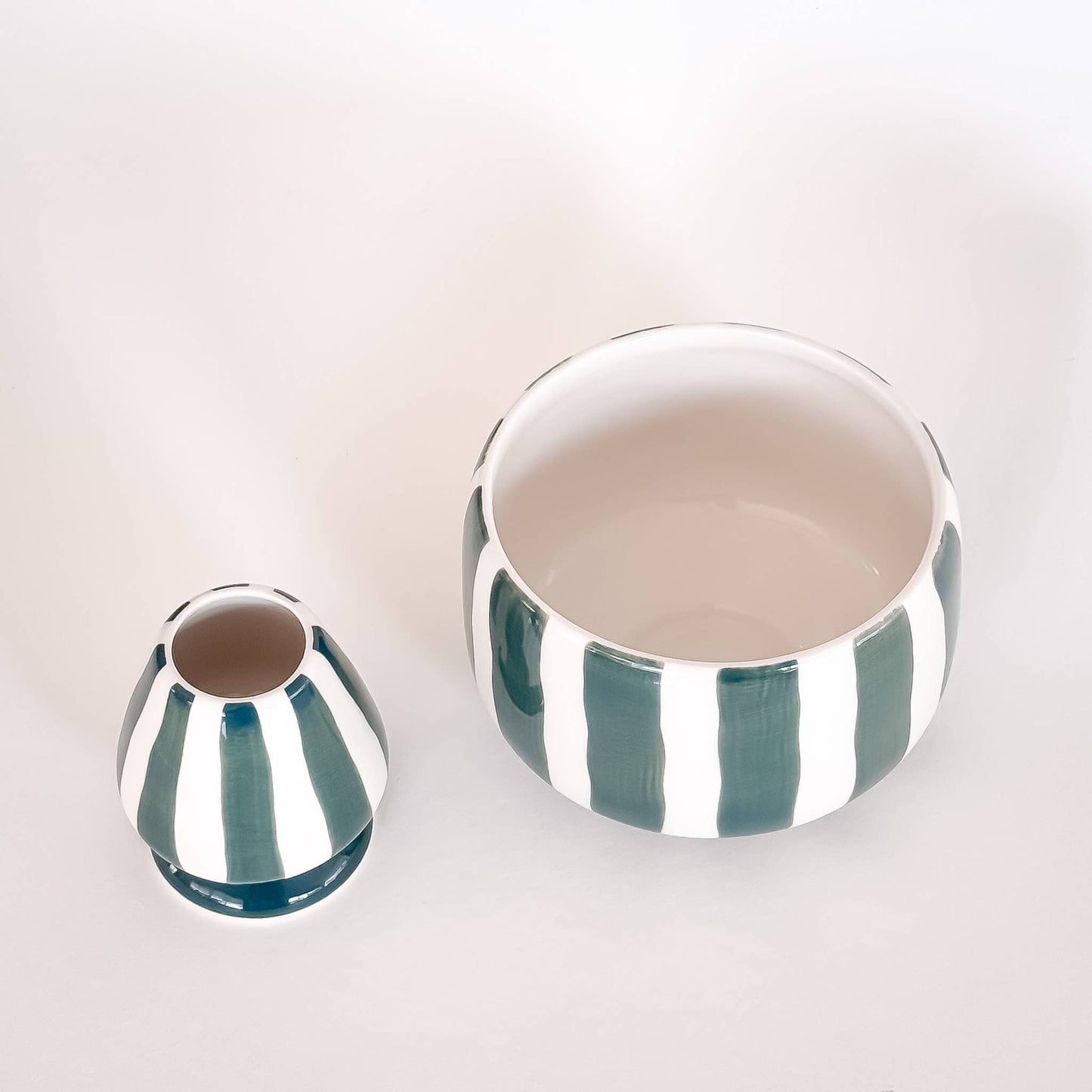 Håndlaget Matcha-bolle - bambusvisp og håndlaget skje inkludert