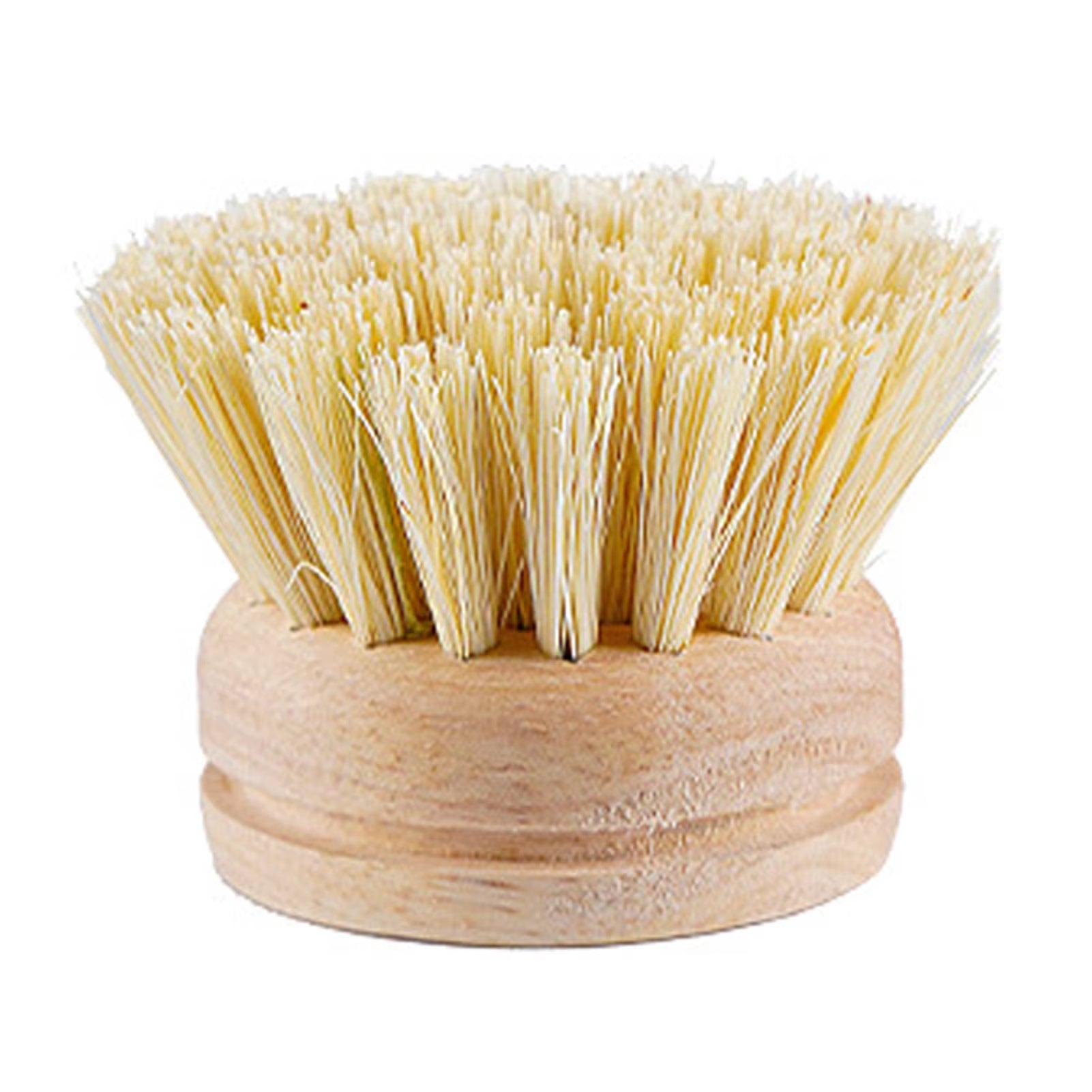 Replaceable Dish Brush Wooden Handle Stain Remove Pot Brush Portable Household Cleaning Scrub Brushes Kitchen Accessories