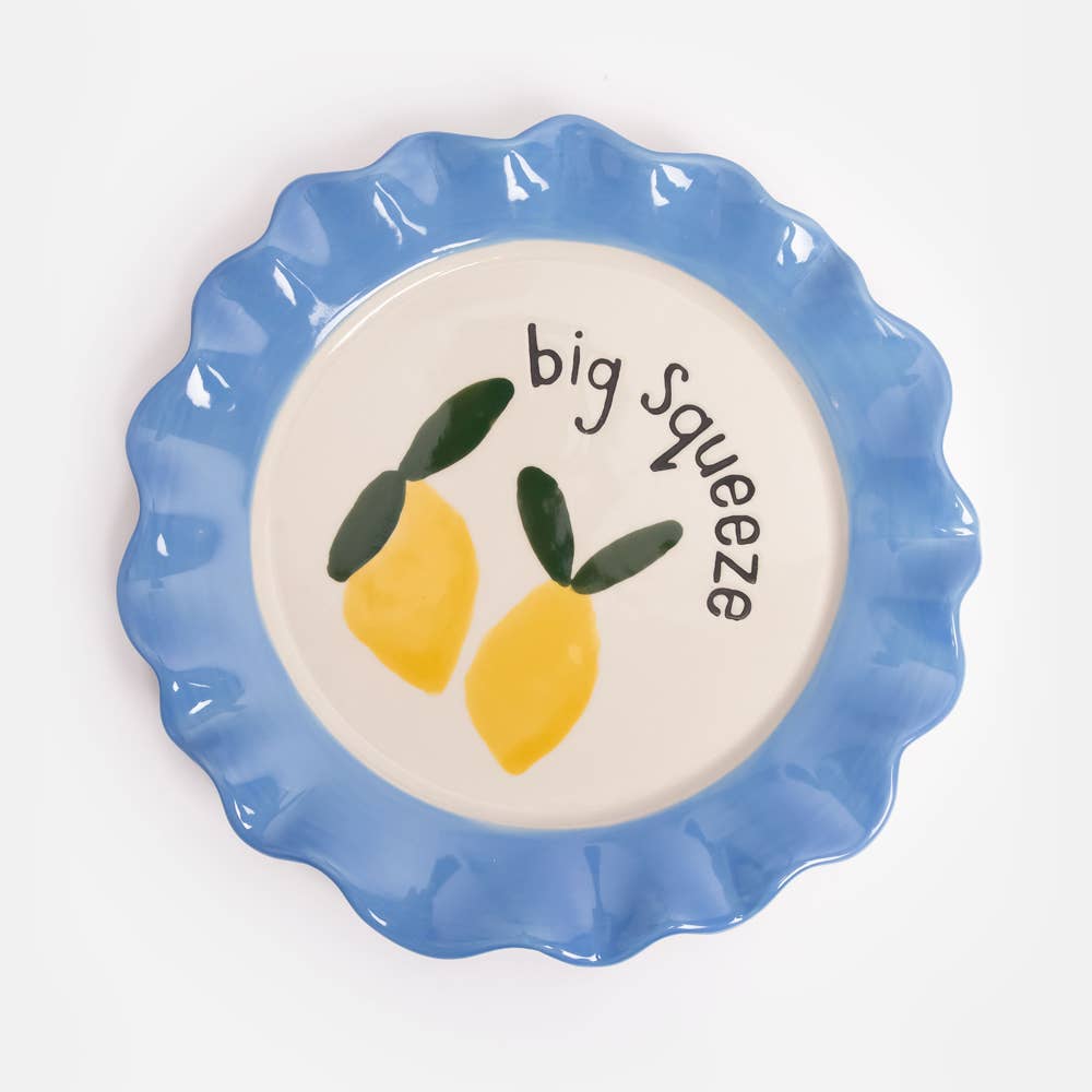 Large plate of lemons in a hurry