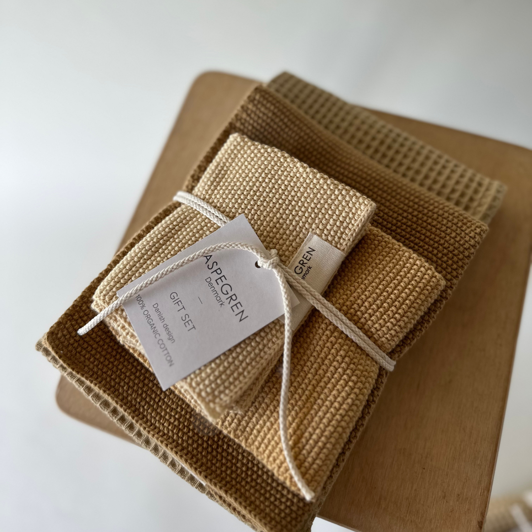 Set of tea towels and wipers - melon