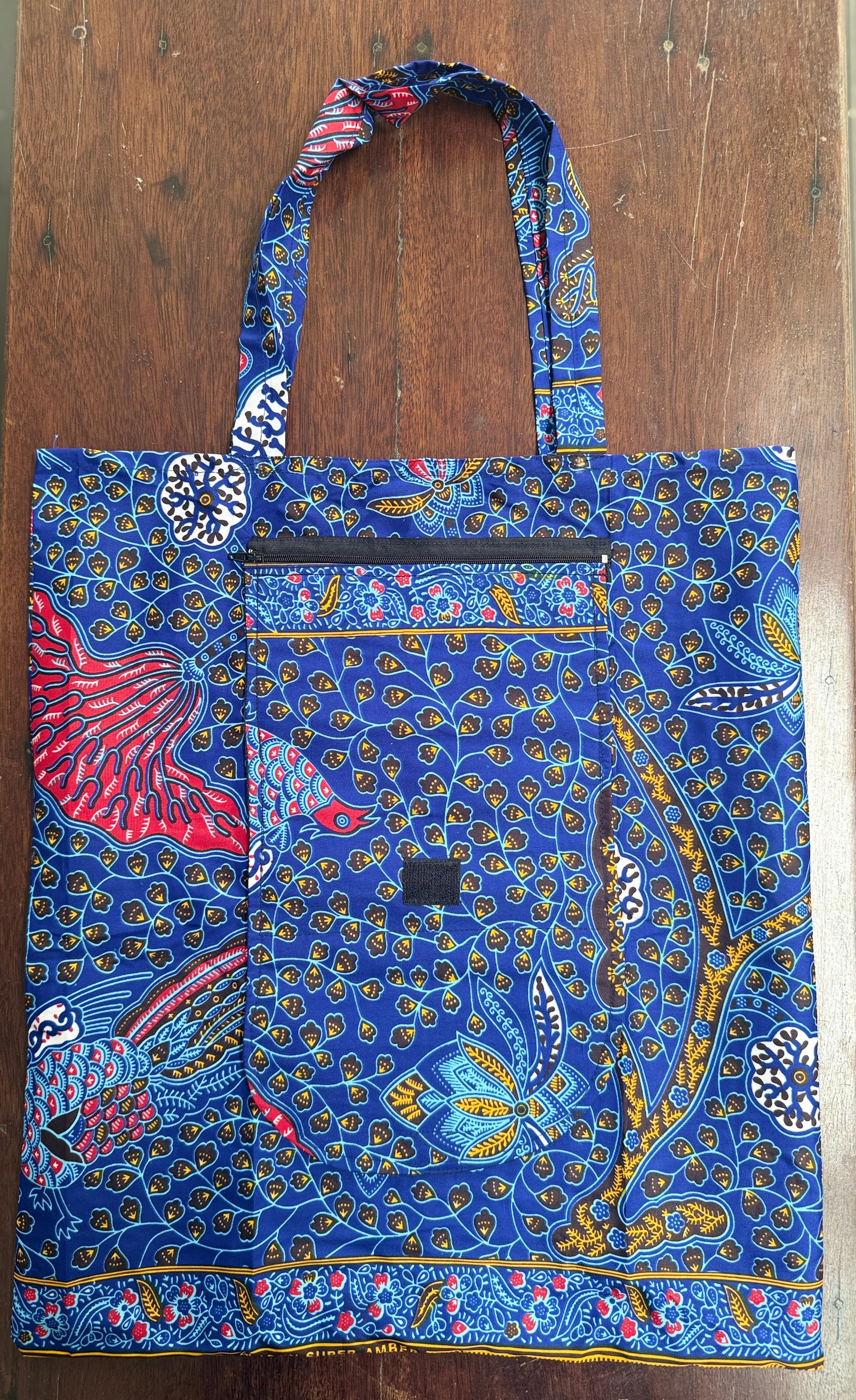 Akɔ - bag bag in foldable wax, handmade to Lomé