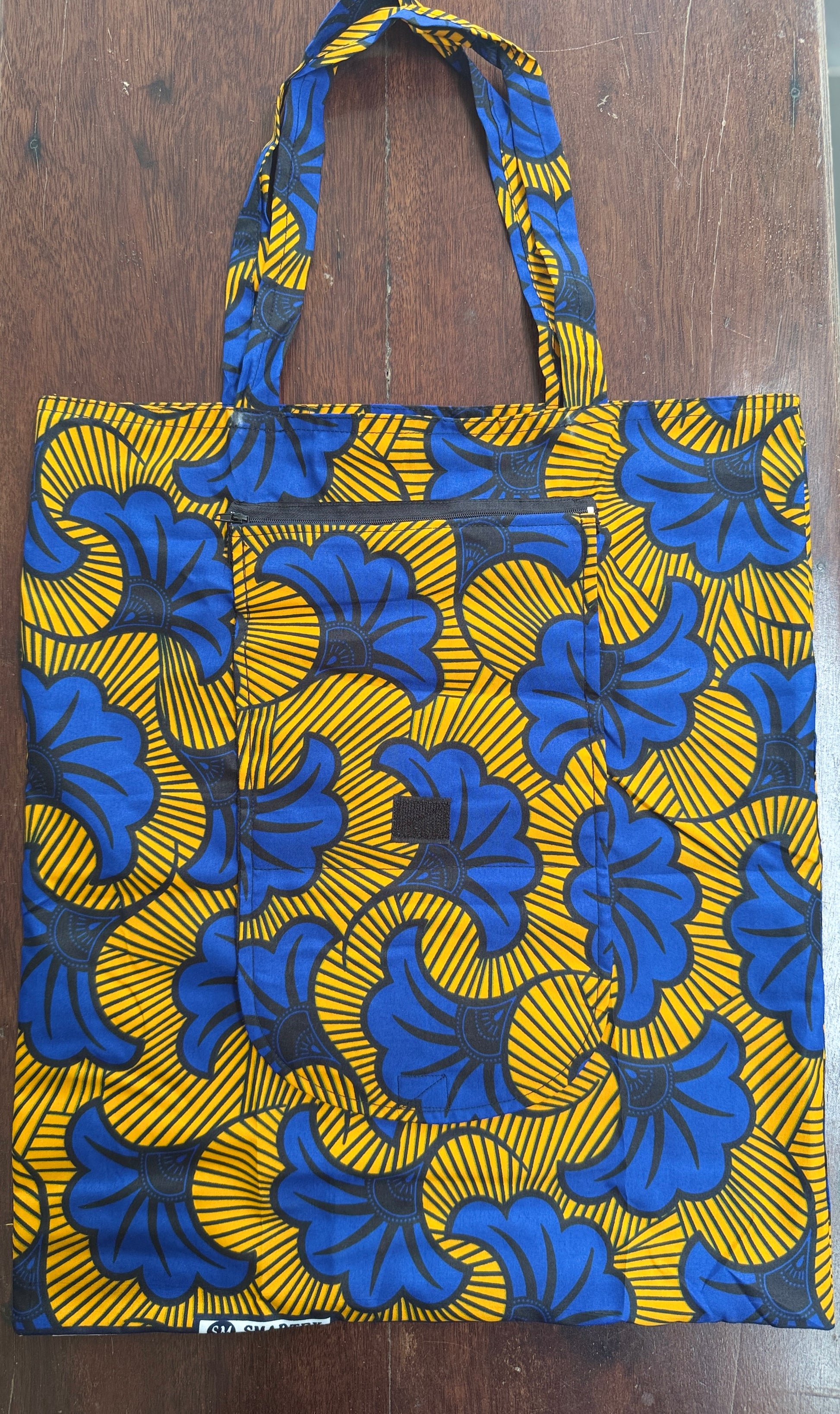 Akɔ - bag bag in foldable wax, handmade to Lomé