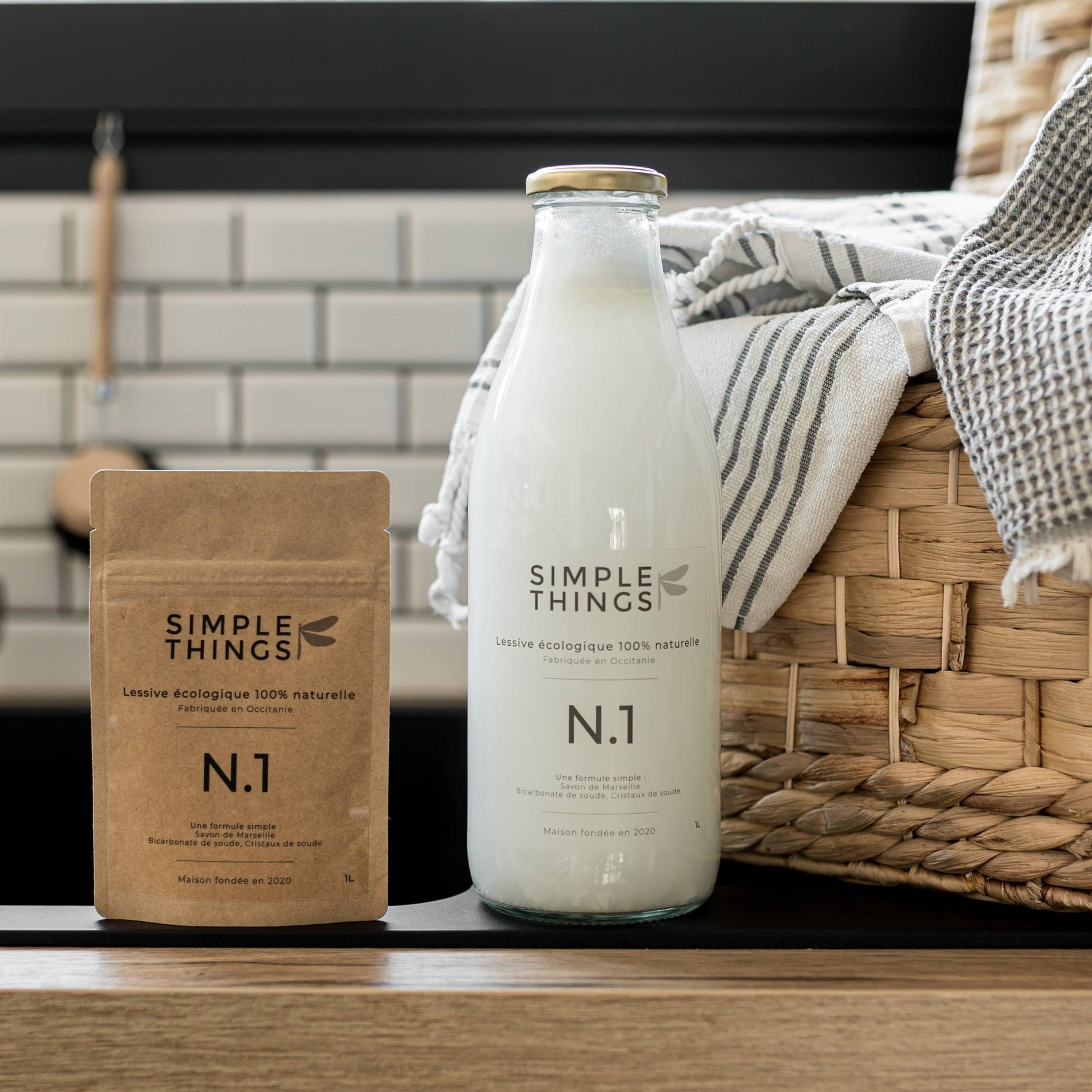 Natural detergent with Marseille soap