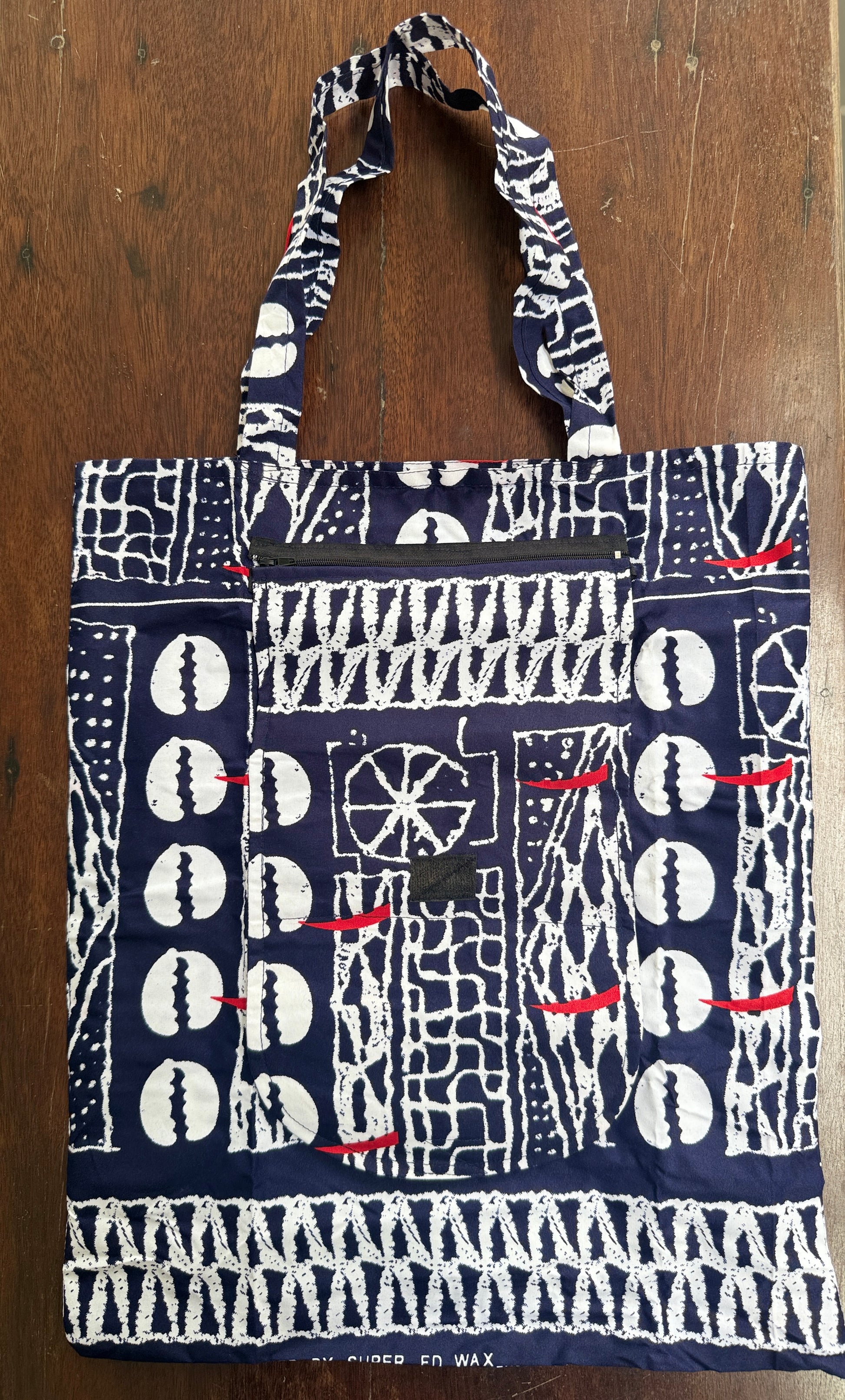 Akɔ - bag bag in foldable wax, handmade to Lomé