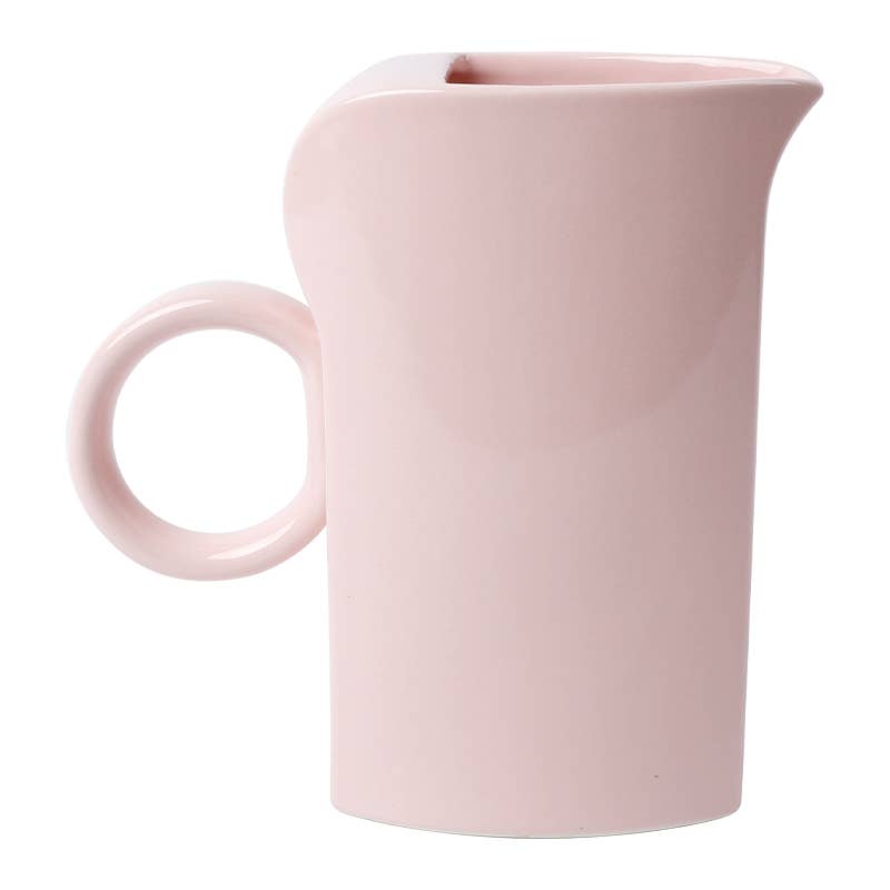 Pichet design rose poudré | Céramique nordique FYNLORA