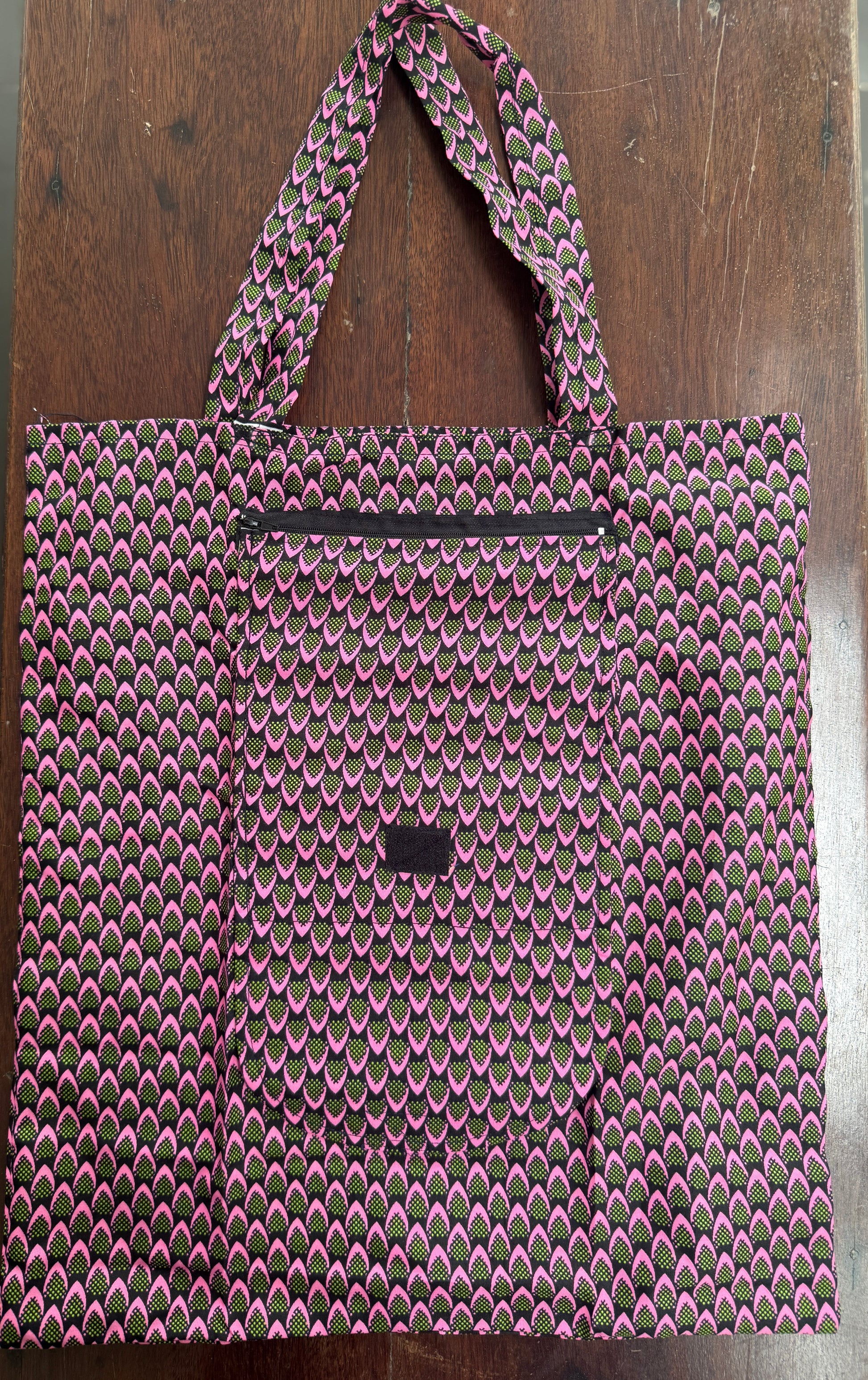 Akɔ - bag bag in foldable wax, handmade to Lomé