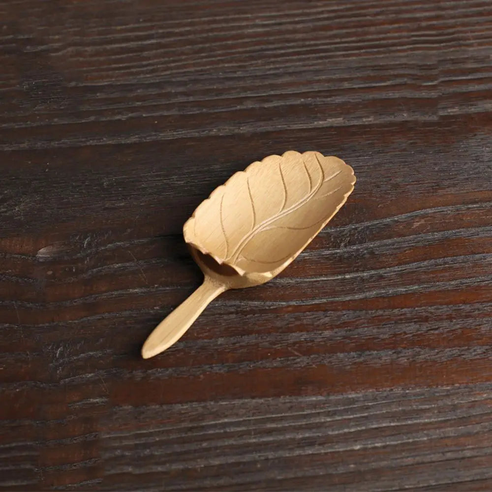 High Quality Tea Accessories Chinese Kongfu Wooden Bamboo Retro Style Natural Tea Scoop Delicate Spoon Portable Bamboo Teaspoon
