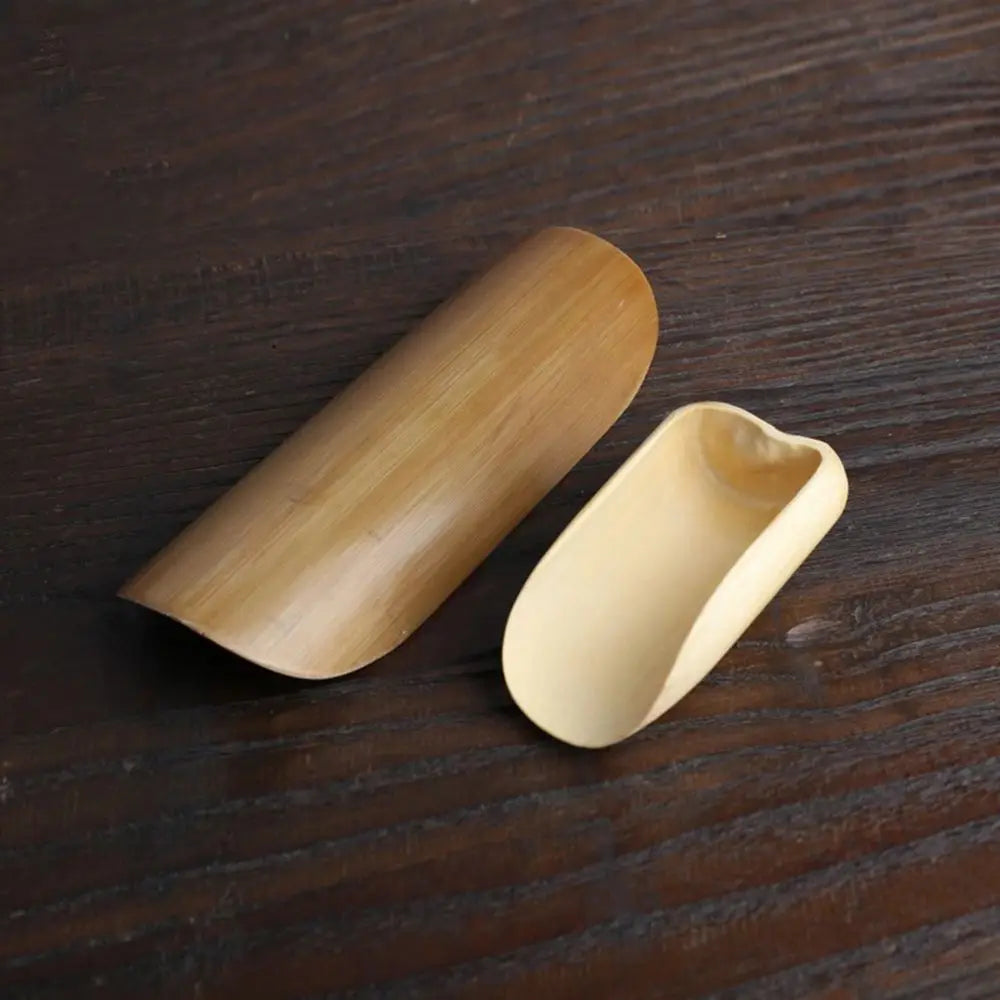 High Quality Tea Accessories Chinese Kongfu Wooden Bamboo Retro Style Natural Tea Scoop Delicate Spoon Portable Bamboo Teaspoon