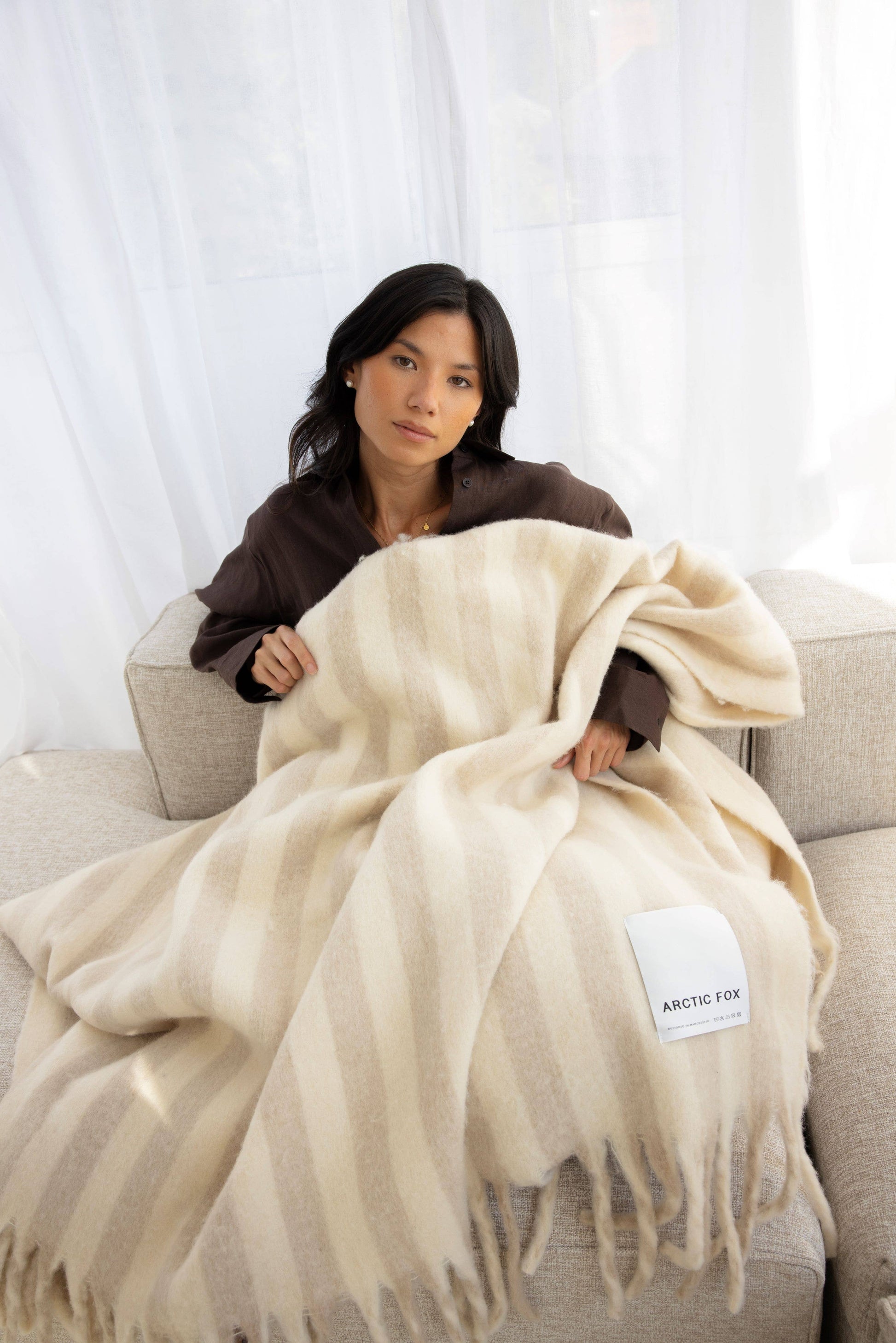 Plaid Reykjavik Arctic Fox & Co - pale taupe scratch