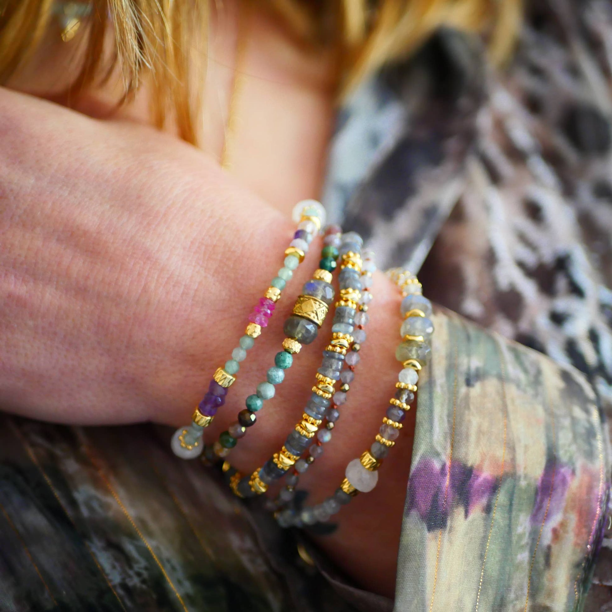 Chikitsa Amethyst oder Labradoritarmband