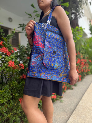 Akɔ - bag bag in foldable wax, handmade to Lomé