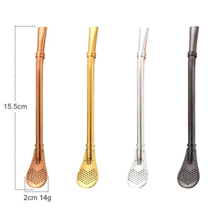 Drinking Straws Strainer Creative Stainless Steel Handmade Yerba Mate Bombilla Gourd Washable Practiacl Drinking Tool