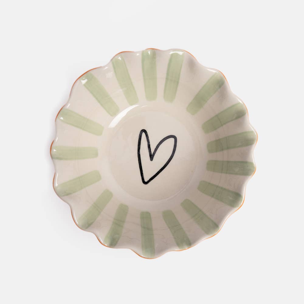 Sandstone bowl - Green Heart Edition
