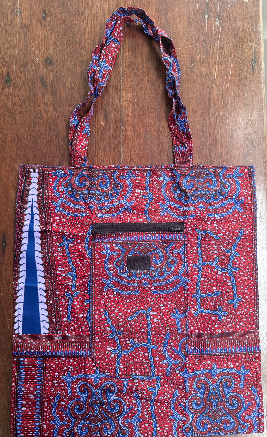 Akɔ – Sac cabas en wax pliable, fait main à Lomé