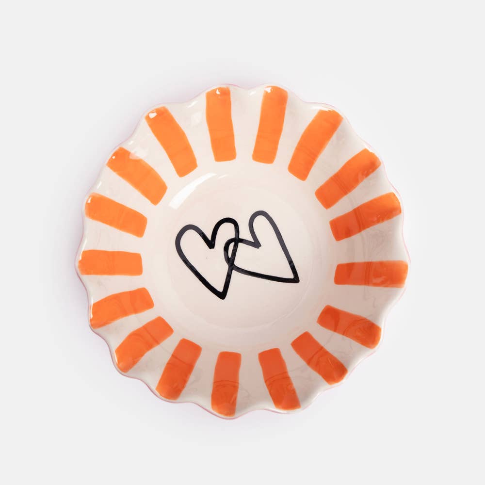 Sandstone bowl - Orange Heart Edition