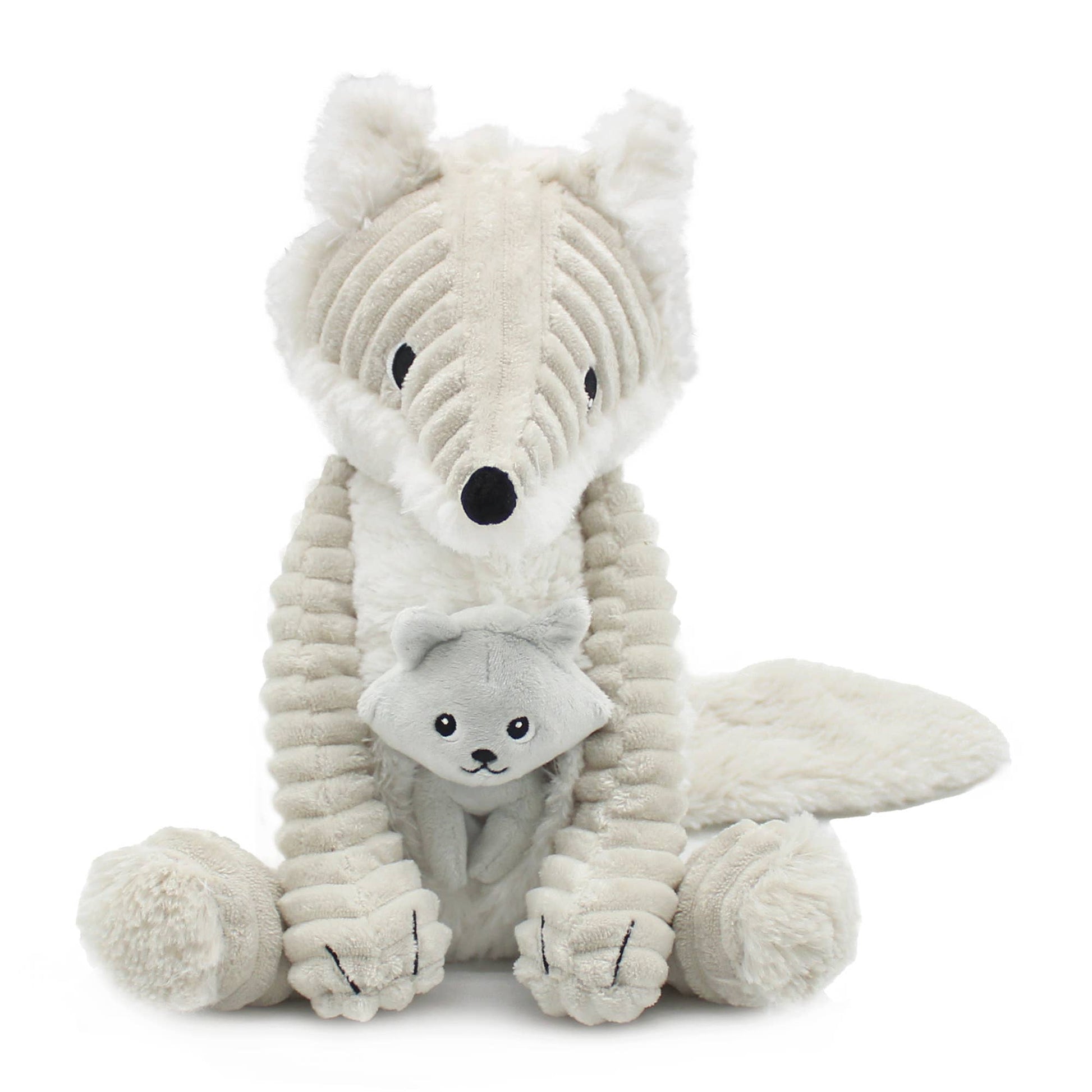 Peluche duo Maman-Bébé Renard des Neiges – Les Ptipotos