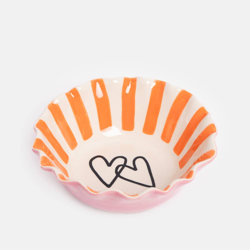 Sandstone bowl - Orange Heart Edition