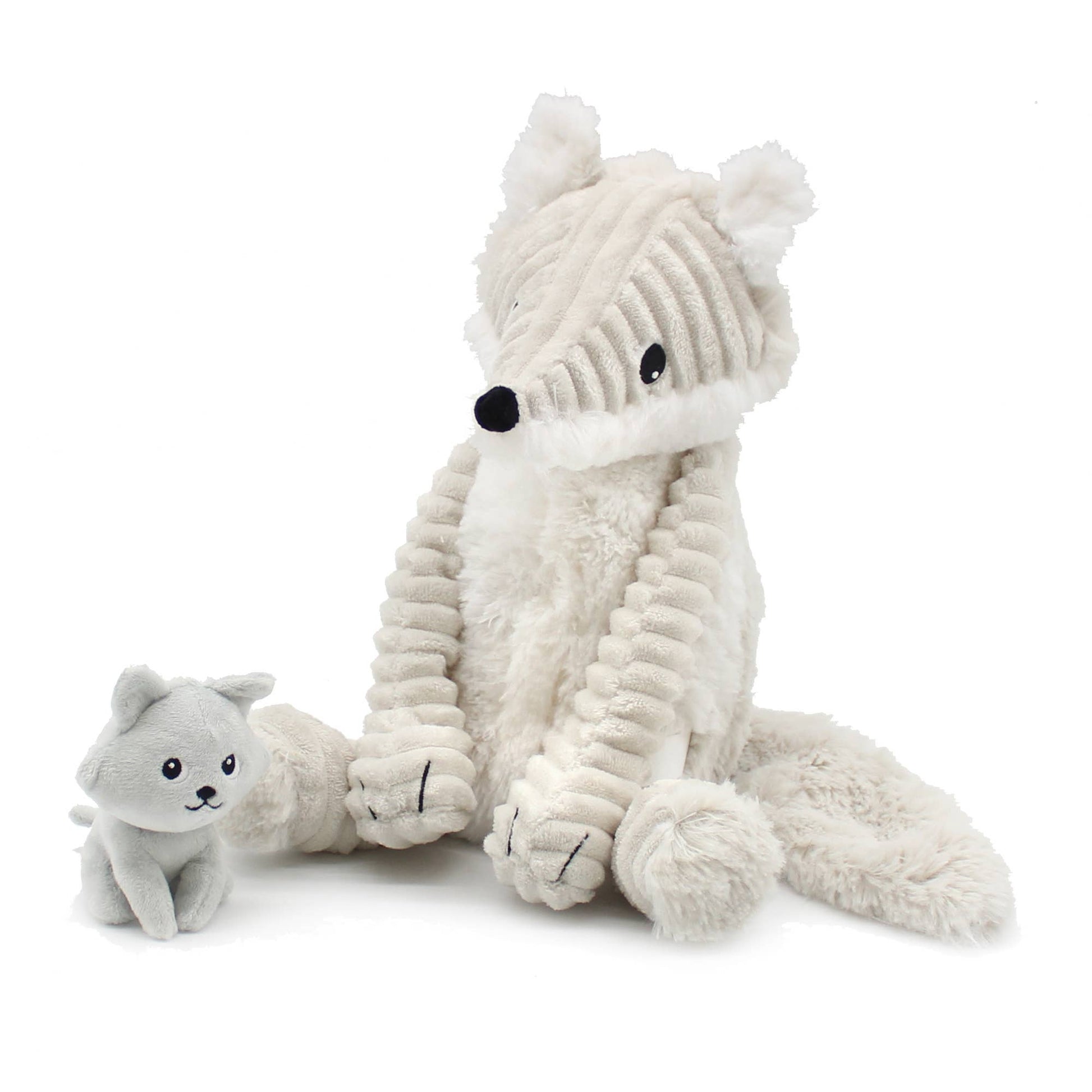 Peluche duo Maman-Bébé Renard des Neiges – Les Ptipotos