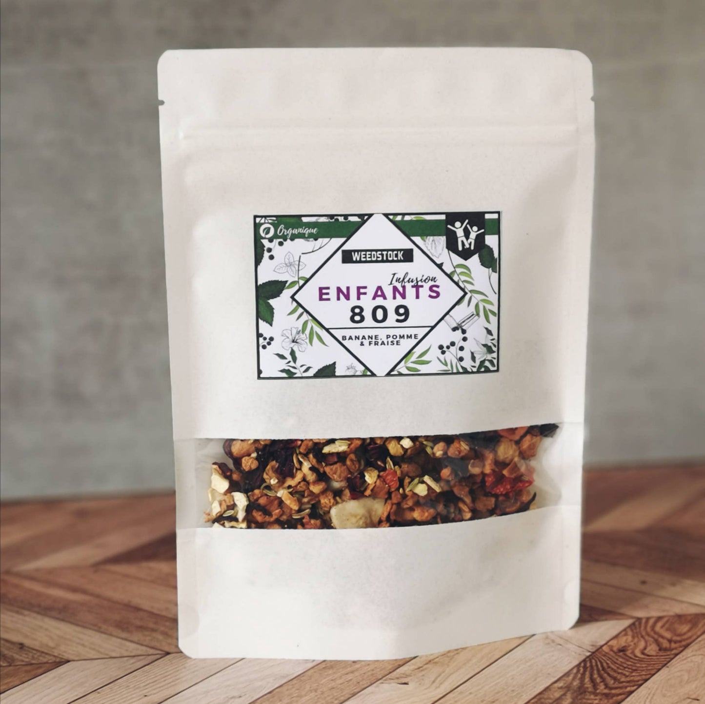 Børn infusion n ° 809 - æble, jordbær, abrikos