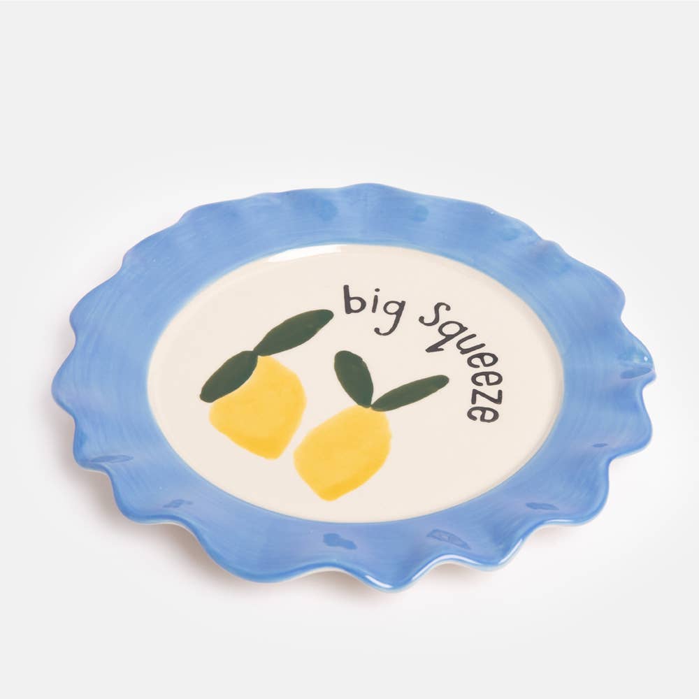Large plate of lemons in a hurry
