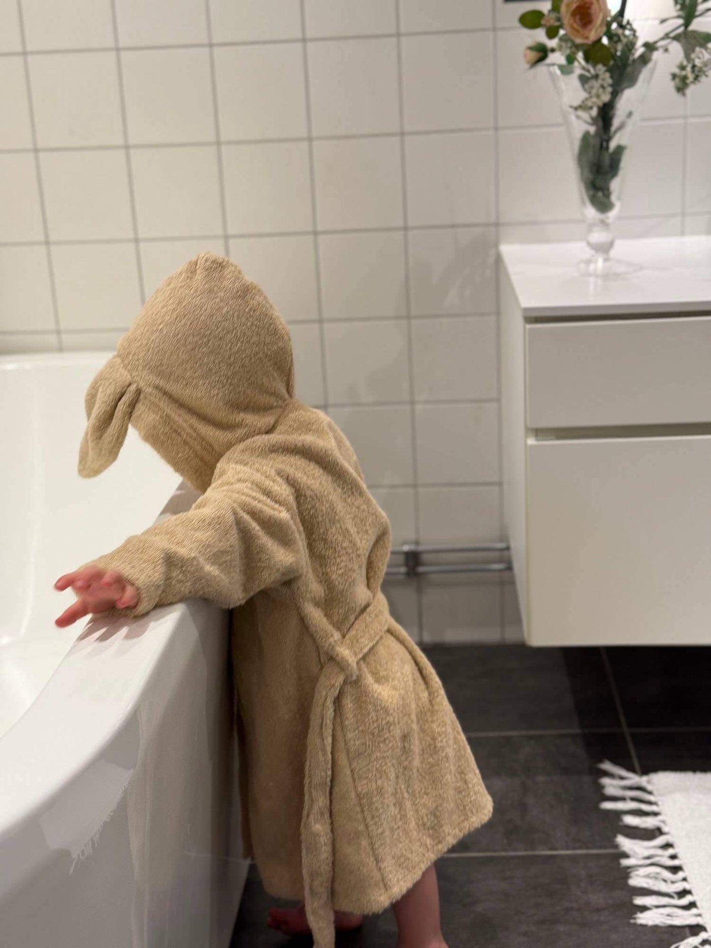 Peignoir de bain bio sable