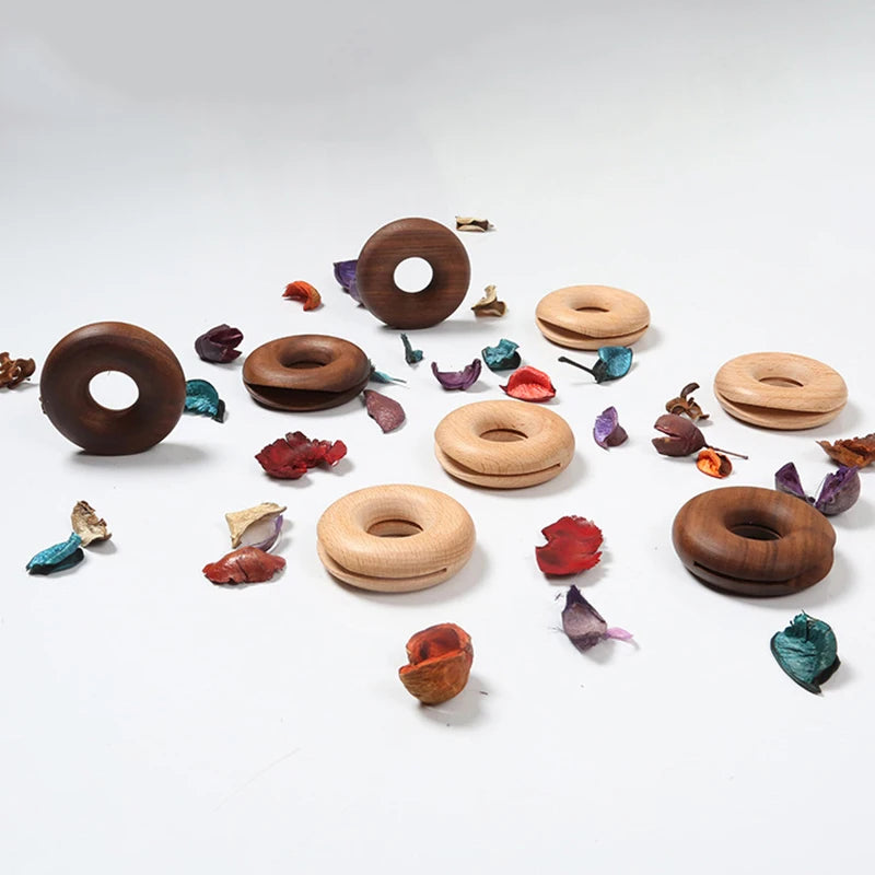 Creative Wooden Donut Seal Bag Clips Portable Solid Wood Snack Sealing Clamp Tea Sealing Strips Kitchen Home Storage Clip Tools