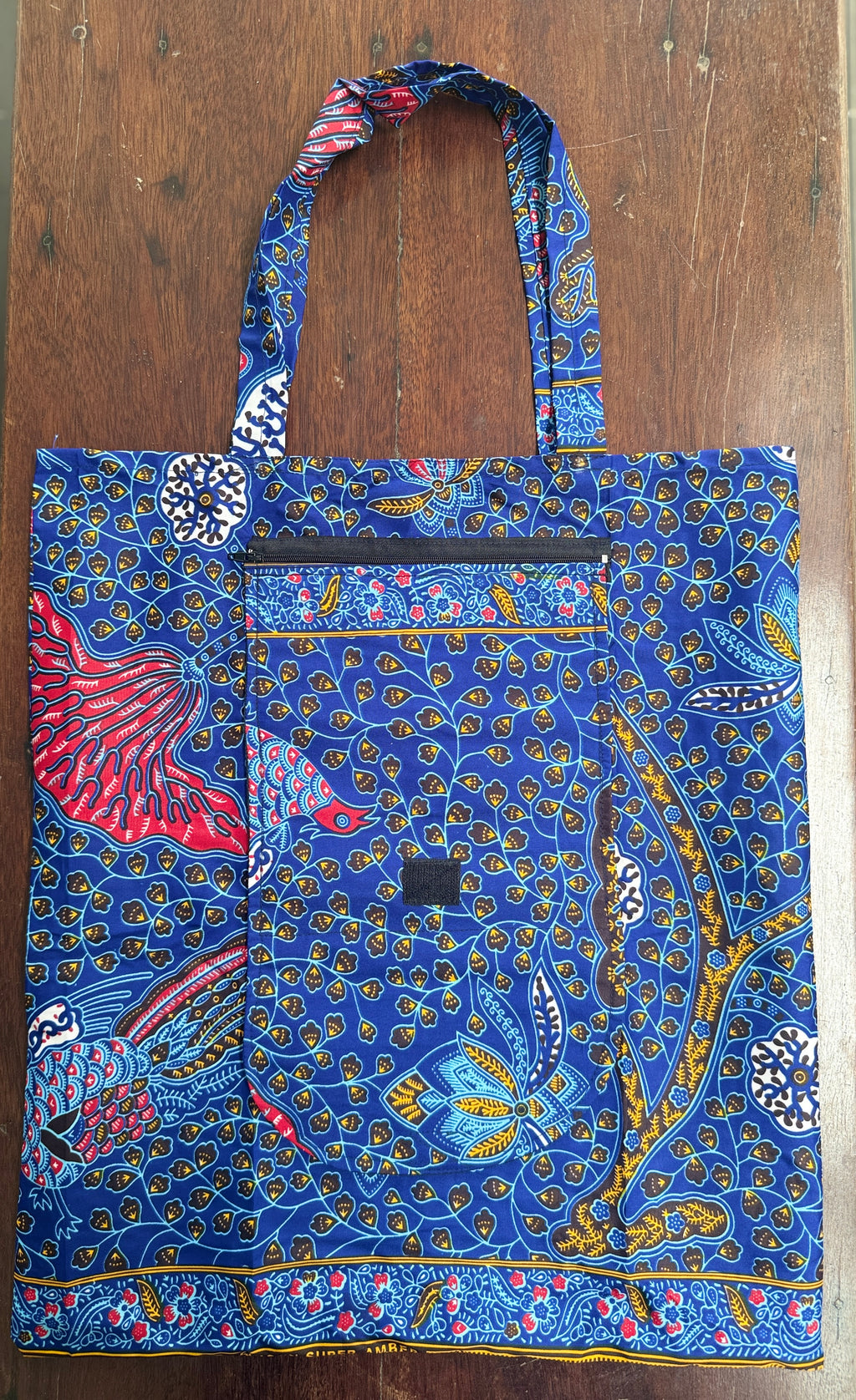 Akɔ – Sac cabas en wax pliable, fait main à Lomé