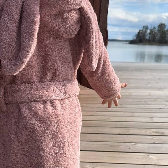 Bio Bademantel, hell mauve