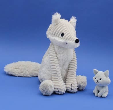 Peluche duo Maman-Bébé Renard des Neiges – Les Ptipotos