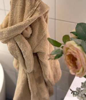 Peignoir de bain bio sable