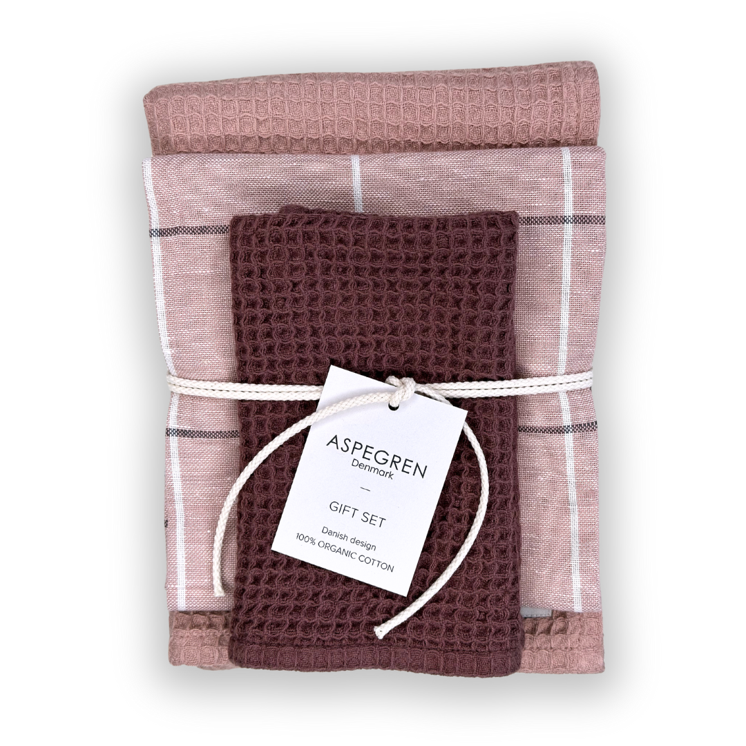 Lot of tea towel and wipers all aspegren denmark- raspberry
