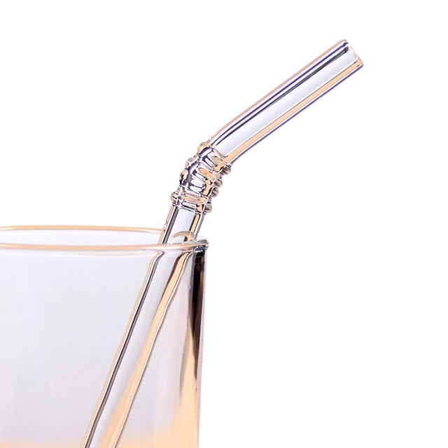 Colorful Glass Straws Reusable Drinking Straw Eco-Friendly High Borosilicate Glass Straw Glass Tube Party Favors Bar Drinkware