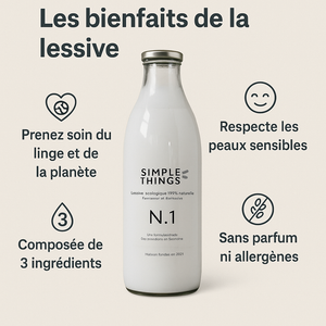Natural detergent with Marseille soap