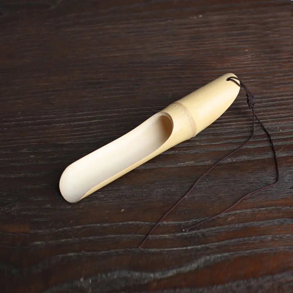 High Quality Tea Accessories Chinese Kongfu Wooden Bamboo Retro Style Natural Tea Scoop Delicate Spoon Portable Bamboo Teaspoon