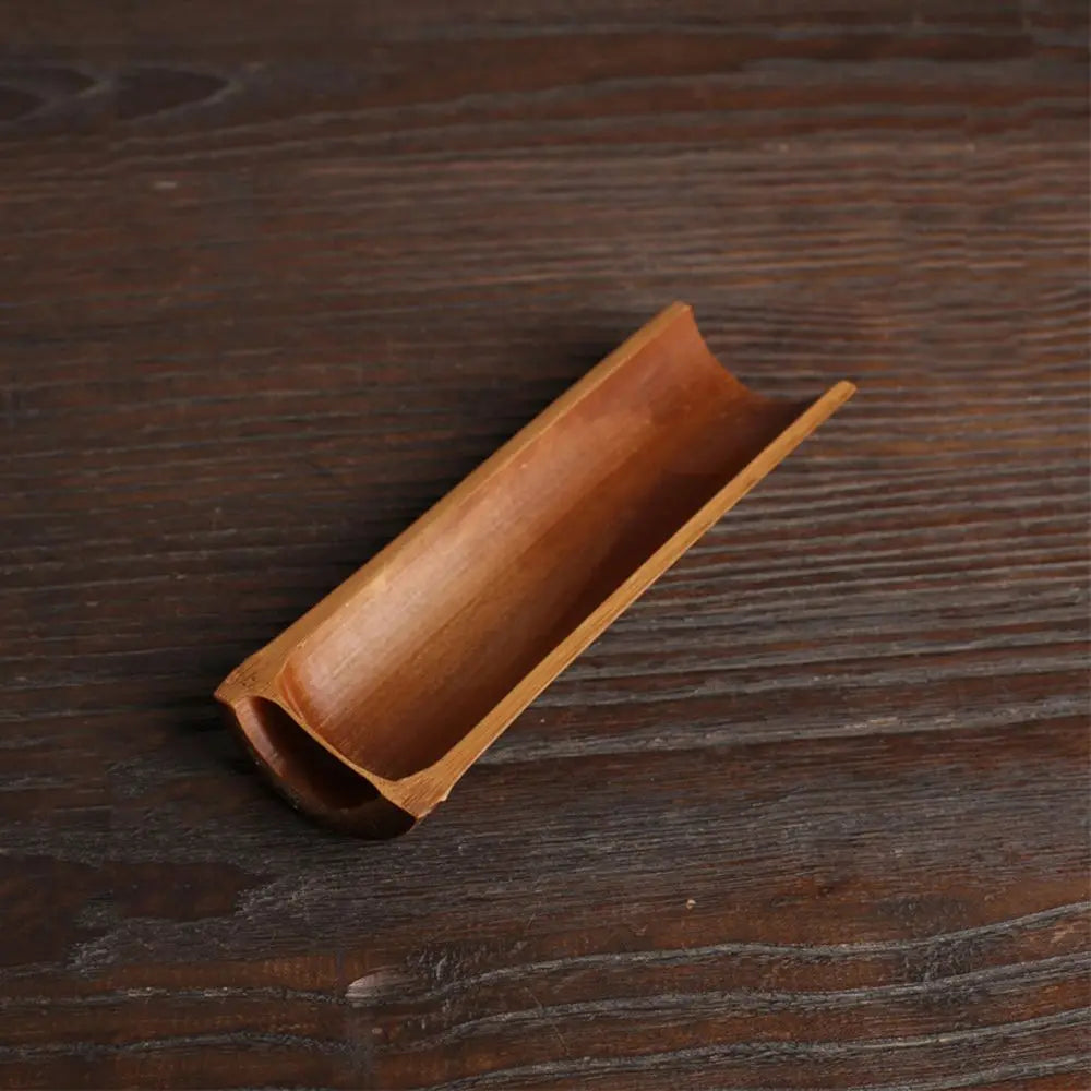 High Quality Tea Accessories Chinese Kongfu Wooden Bamboo Retro Style Natural Tea Scoop Delicate Spoon Portable Bamboo Teaspoon