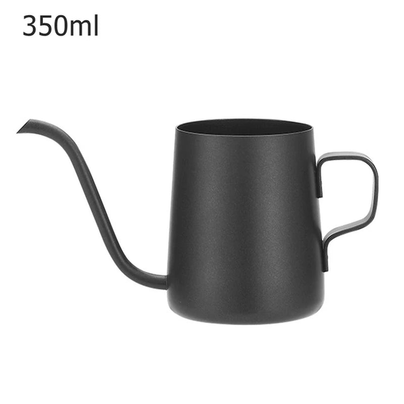 Long Narrow Spout Coffee Pot 12 Oz Small Fine Stainless Pour over Drip Coffee Pot 8.5 OZ Gooseneck Tea Kettle Black