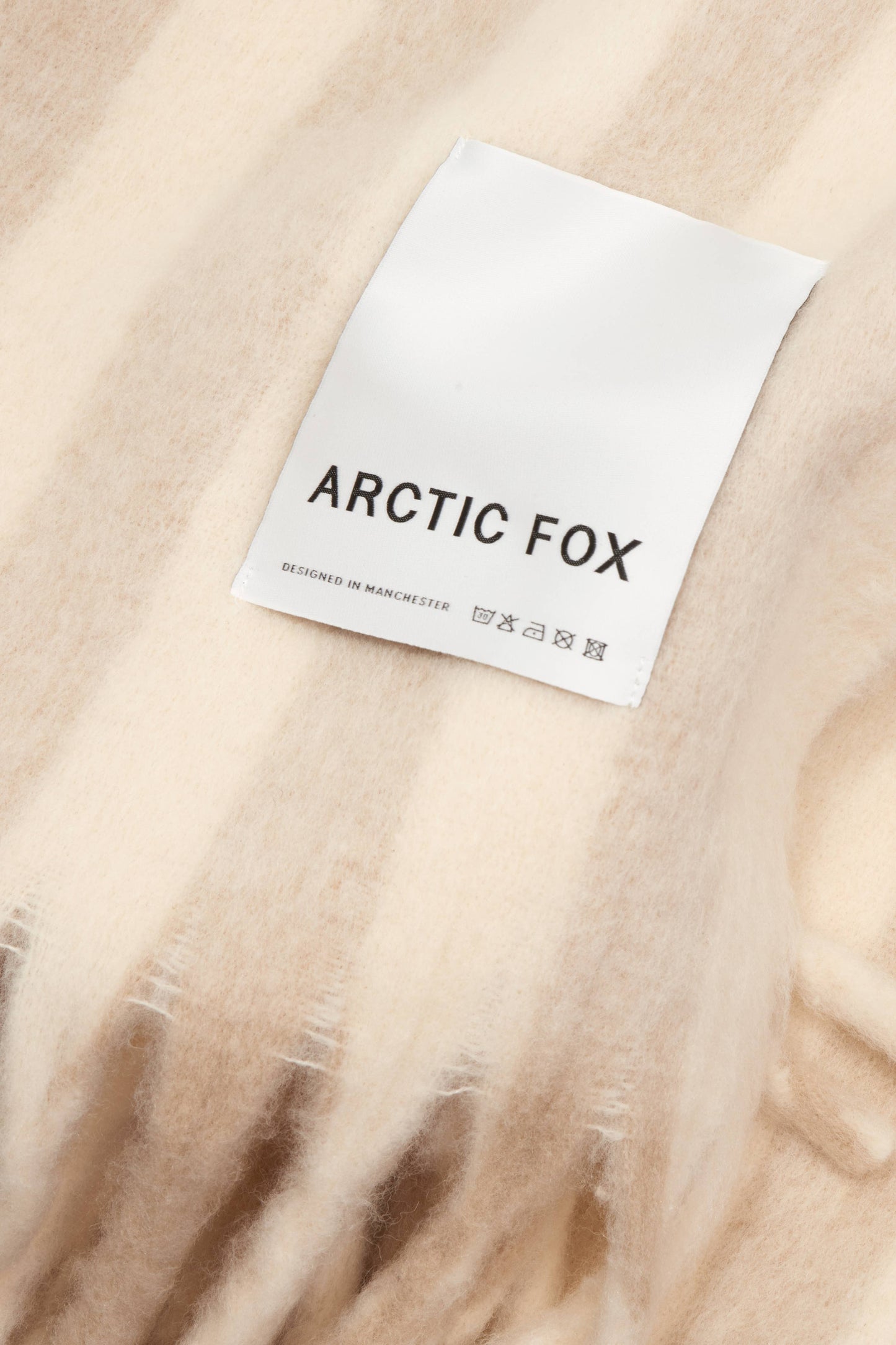 Plaid Reykjavik ARCTIC FOX & CO - Rayure taupe pâle