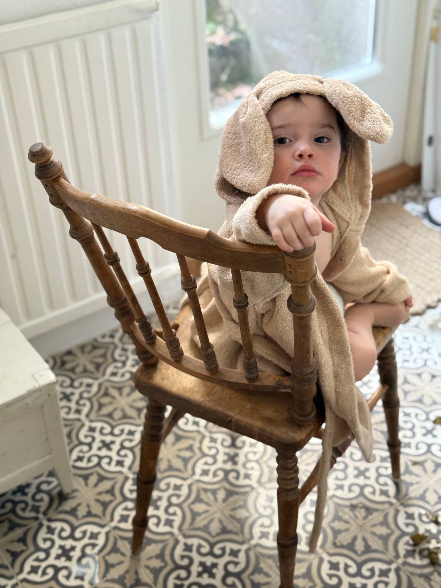 Peignoir de bain bio sable