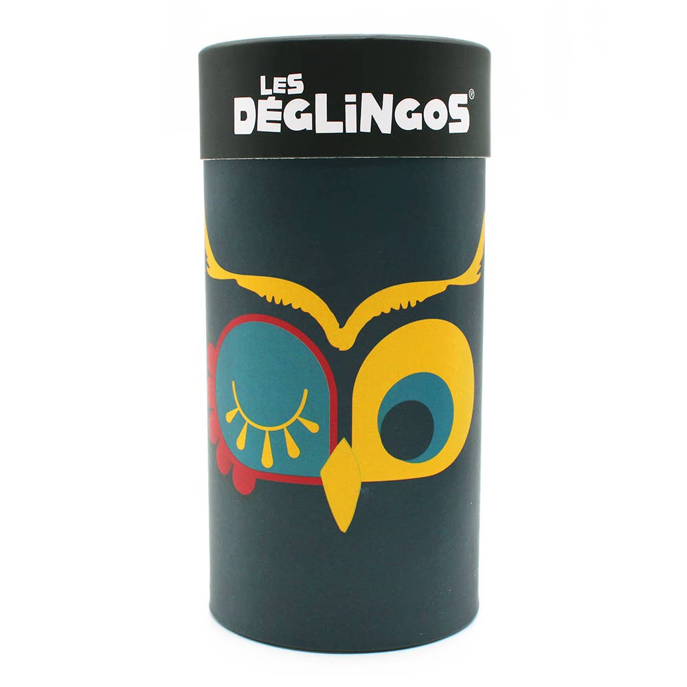 LES DEGLINGOS PETITE PELUCHE SIMPLY + BOÎTE CADEAU ASTROS LE HIBOU