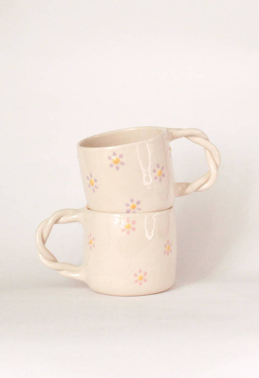 Tasse Noosa — Céramique faite main avec poignée tressée Dernier en stock