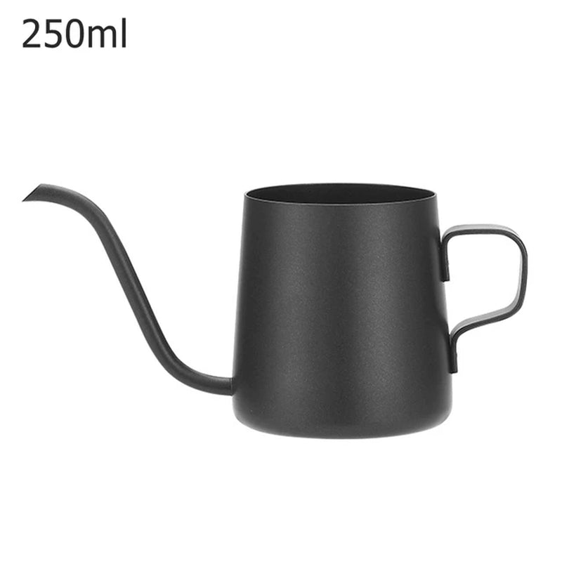 Long Narrow Spout Coffee Pot 12 Oz Small Fine Stainless Pour over Drip Coffee Pot 8.5 OZ Gooseneck Tea Kettle Black