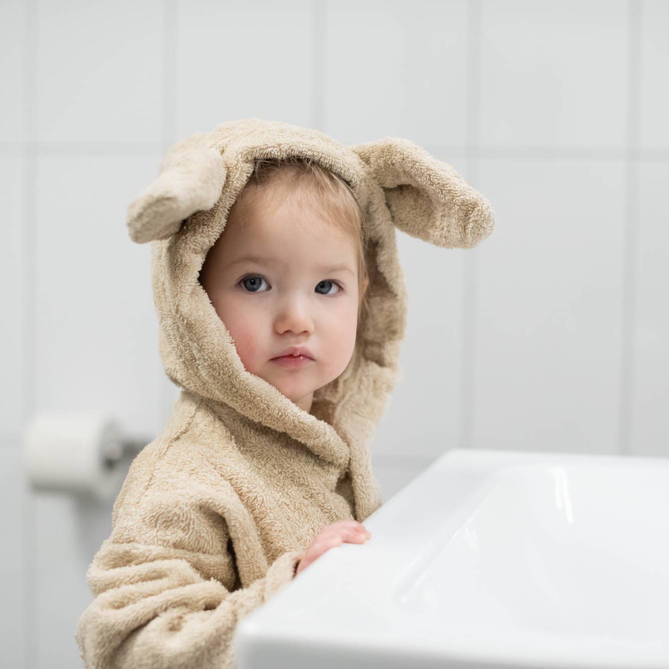 Peignoir de bain bio sable