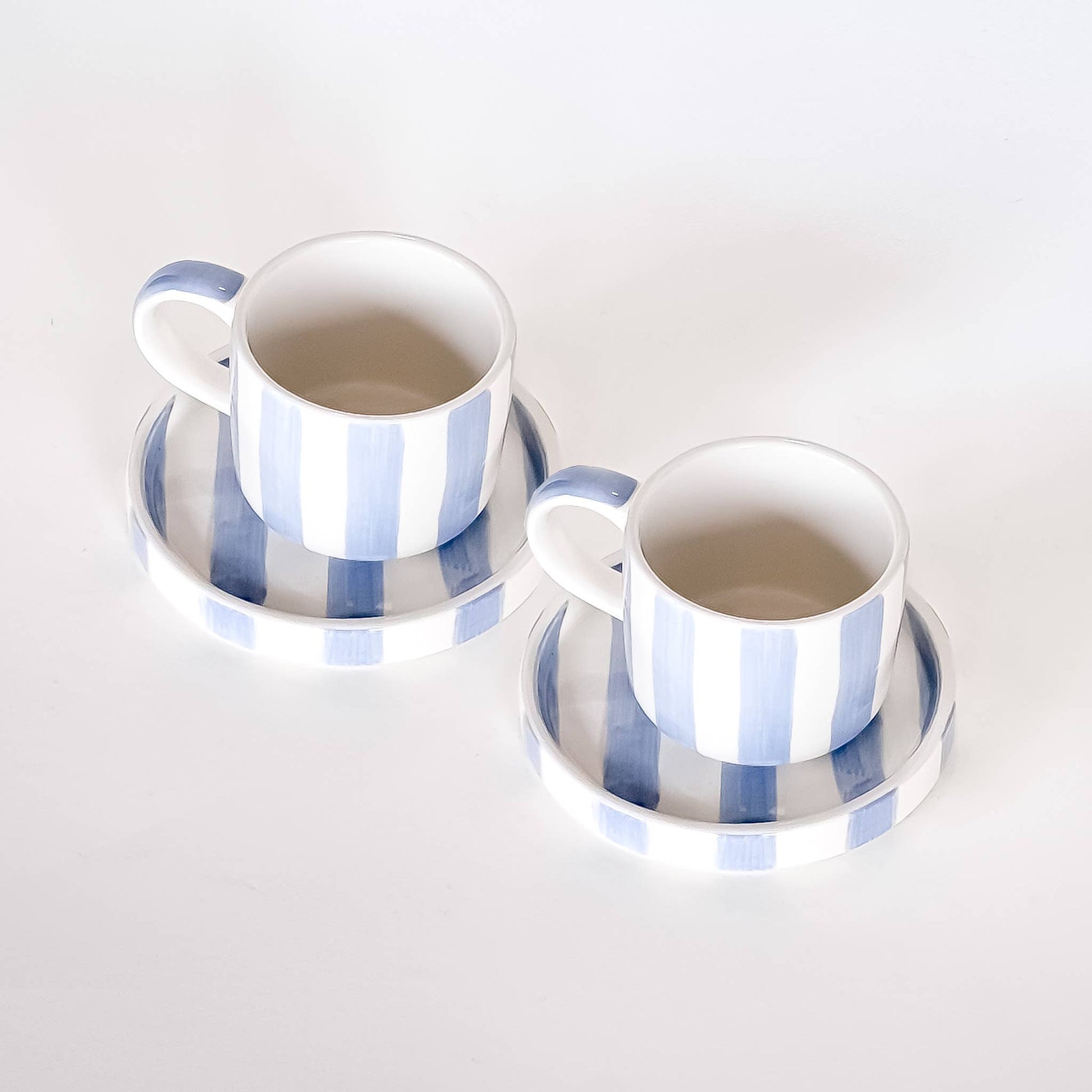 Set espresso Stripes – Matin Azzurro (4 pièces)